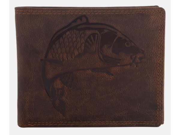 MERCUCIO - Peněženka tm. kůže - Kapr šupináč embos