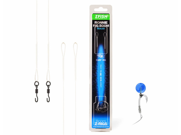 ZFISH Zatavený Návazec Ronnie Rig Boom 18cm/30lbs