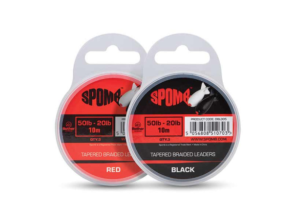 SPOMB - Ujímaný Šokový Vlasec Tapered Braided Leaders