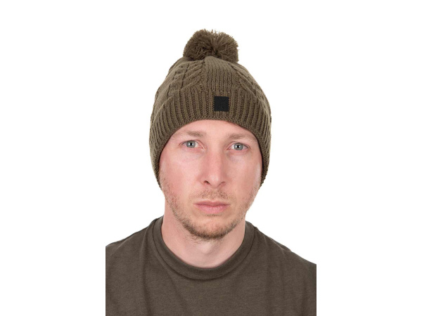 Fox Khaki Knitted Bobble Hat