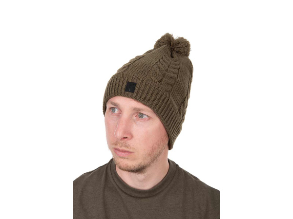 Fox Khaki Knitted Bobble Hat