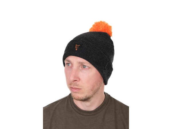 Fox Collection Bobble Hat - Black/Orange
