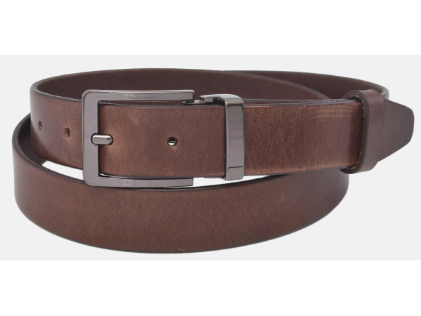 MERCUCIO - Pánský kožený opasek 748 - tmavěhnědý