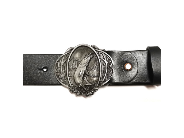 OPASKY JURČA - Opasek Fish / Štika, černý