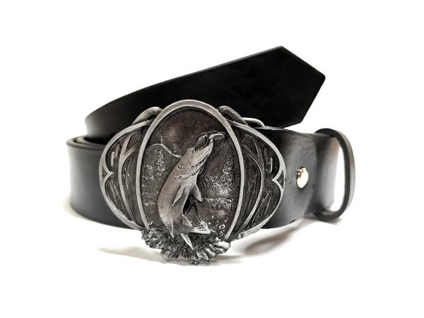 OPASKY JURČA - Opasek Fish / Štika, černý