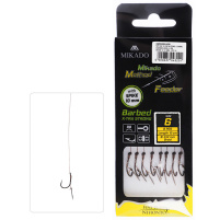 MIKADO - Hotový Návazec Method Feeder 10cm, s Trnem,DB braid, 8ks