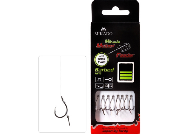 MIKADO - Hotový Návazec Method Feeder 10cm, s Trnem, monoline, 8ks
