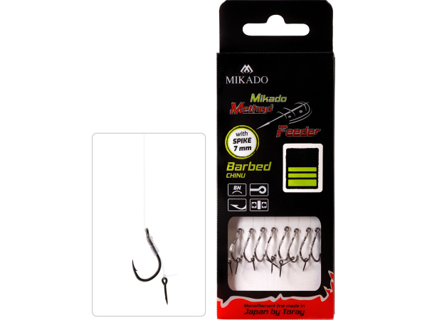 MIKADO - Hotový Návazec Method Feeder 10cm, s Trnem, monoline, 8ks