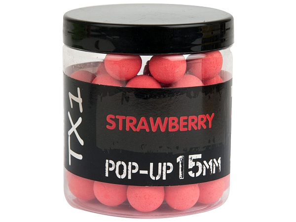 Shimano Plovoucí Boilie TX1 Pop Up Strawberry Fluoro Red 15mm 80g