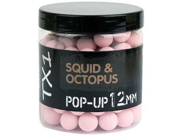 Shimano Plovoucí Boilie TX1 Pop Up Squid & Octopus Washed Out Pink 12mm 50g