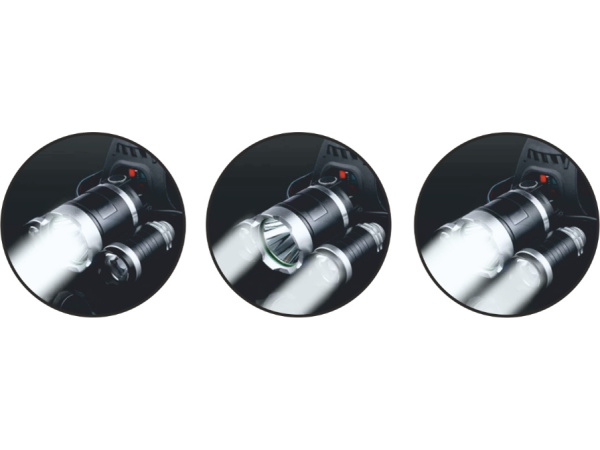 TRIXLINE - Čelovka 10W CREE XM-L, T6+2X3W, 400 Lumens
