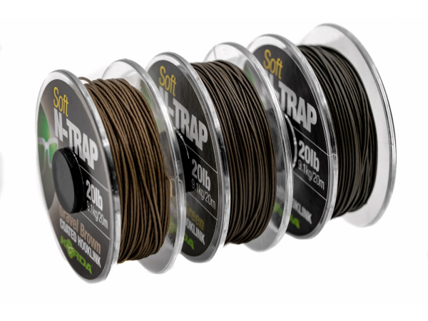 KORDA Návazcová Šňůrka N-Trap Semi Stiff Gravel Brown 20 m