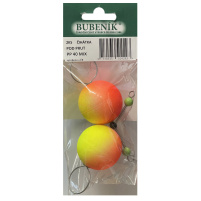 Bubeník - Číhátko pod prut 40mm, 2ks barva žlutá,červená