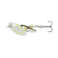 SAVAGE GEAR - Třpytka Sticklebait Spinner vel.1 - 4,5g - Green Silver AYU