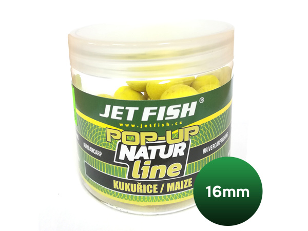 JET FISH - POP UP Boilie NATUR line 16mm - Kukuřice
