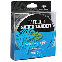 Giants fishing Ujímaný šokový vlasec Tapered Shock Leader 5 x 15 m / 0,30 - 0,50 mm