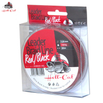 Hell-Cat Splétaná šňůra Leader Braid Line Red/Black - 1.40mm / 125kg, 20m 