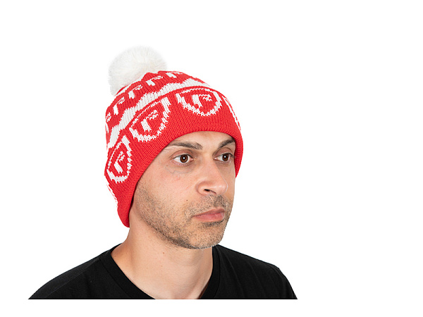 Fox Rage Red & White Bobble Hat
