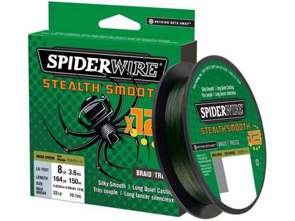 SPIDERWIRE - Šňůra Stealth smooth 12 - moss green