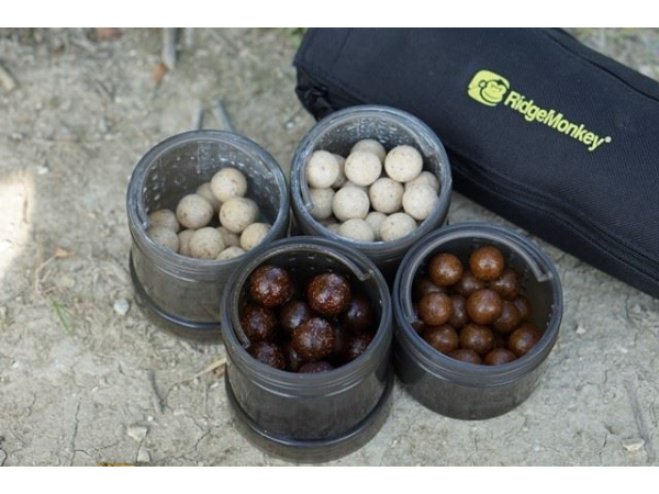 RidgeMonkey Dipovací kelímky Modular Hook Baits Pots Black