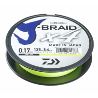 DAIWA - Šňůra J-Braid X4 Yellow - 0,17mm, 8,4kg, 135m