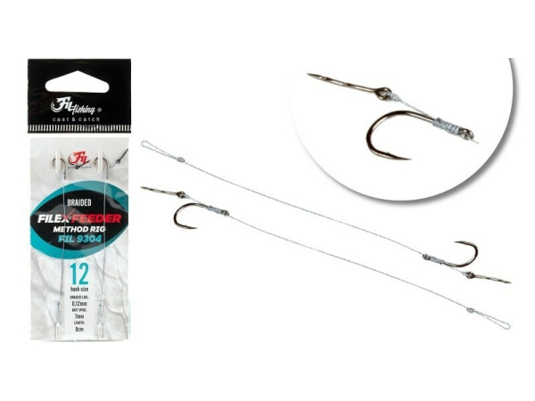 Filfishing - Návazec method feeder braided rig, vel. 12, 12mm