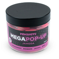 Mikbaits - Plovoucí Fluo boilie Mega 300ml, 25mm - Jahoda