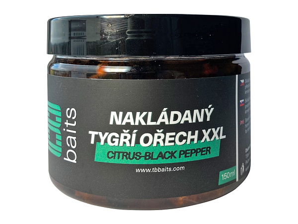 TB Baits - Nakládaný Tygří Ořech XXL 150 ml - Citrus - Black pepper