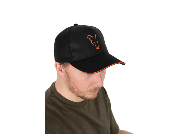 Fox Collection Baseball Cap Black & Orange