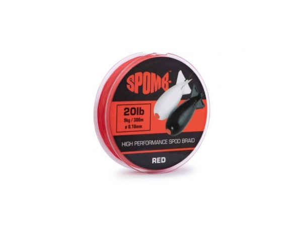 Spomb Braid 300m 9kg 20lb RED 0.18mm