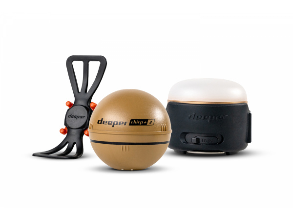 Deeper - Sonar Trophy Bundle, set CHIRP+ 2, držák na prut, svítilna power Lanter