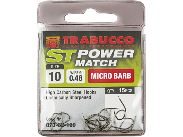 Trabucco - Háčky ST power match, micro barb, bal.15ks