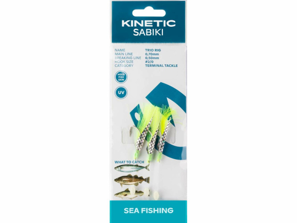Kinetic - Návazec Sabiki Tio rig 115cm 0,70mm vel.2/0