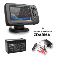 Lowrance - Echolot Reveal 5 + Sonda HDI 50/200 KHZ + Baterie a nabíječka ZDARMA 