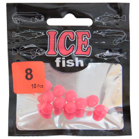 ICE fish - Fruoro červené korálky vel. 12 - 5ks