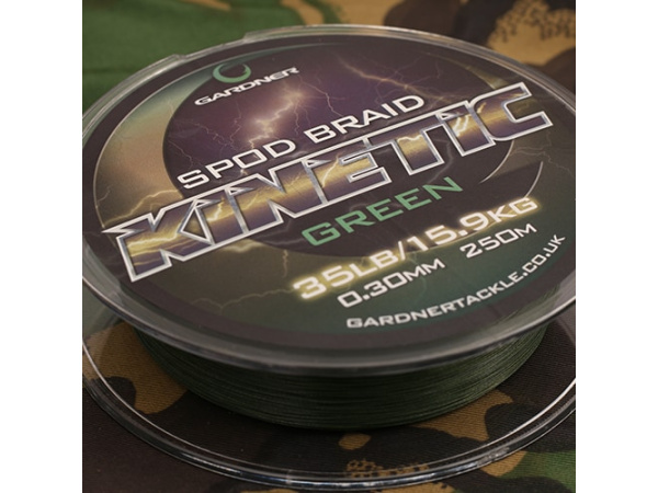 Gardner Splétaná šňůra Kinetic Spod Braid, 250m, 35lb (15.9kg) 0.30mm