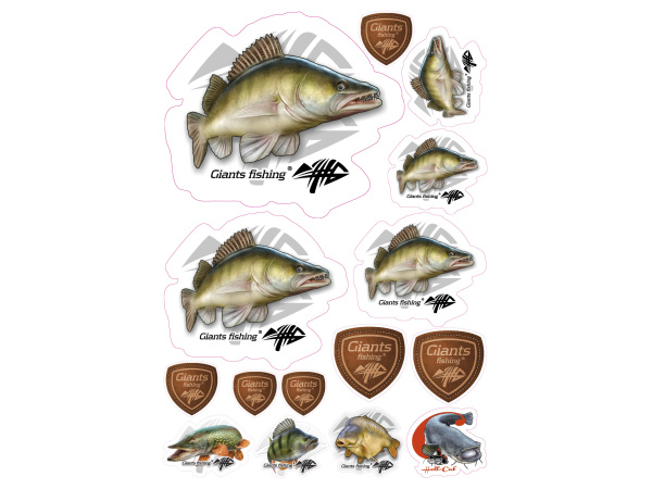 Giants fishing Mix nálepek Giants Fishing Candát ( 15ks )