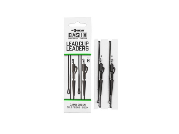 KORDA Montáž Basix Lead Clip Leaders 2 ks 22 kg 50 cm 