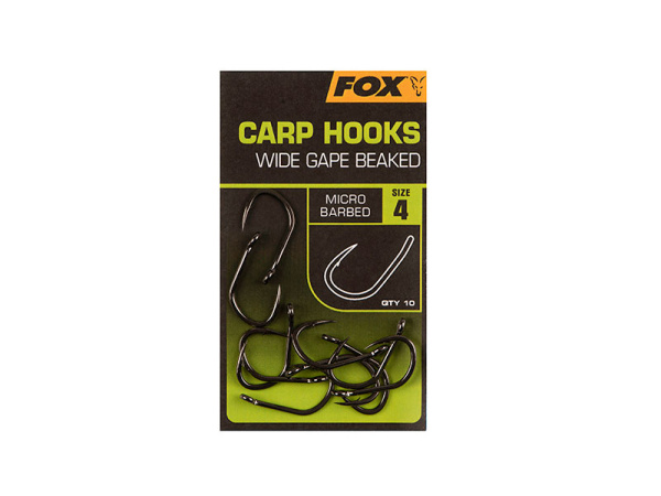 FOX - Háčky carp hooks WIDE GAPE BEAKED, 10ks