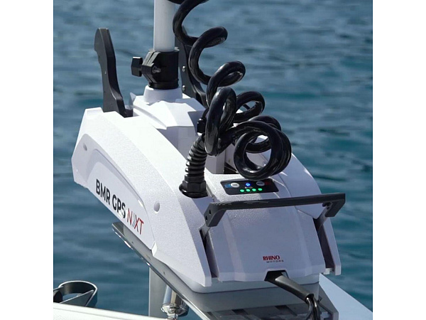Rhino příďový elektromotor BMR GPS NxT 65 Longshaft 12V electric outboard motor white