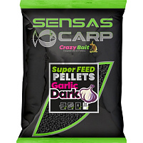 Sensas - Pelety Super Feed Garlic Dark, 650g, 4mm