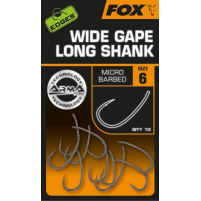 FOX - Háčky Edges Armapoint Super WIDE GAPE LONG SHANK, vel. 7