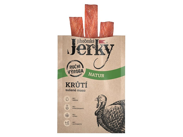 Jihočeké Jerky Krůtí Jerky Natur 20g