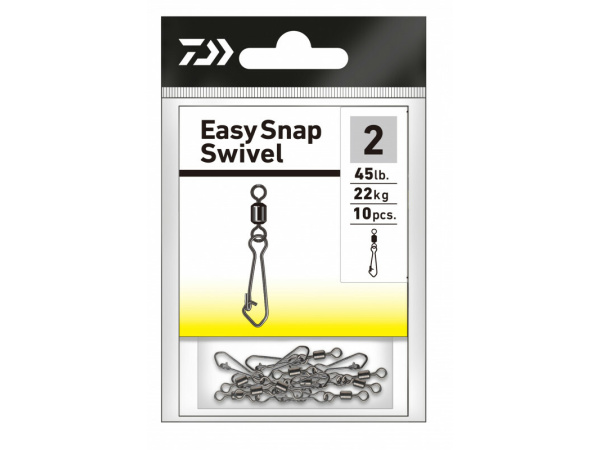 DAIWA - Pevnostní obratlík s karabinou Easy snap swivel bal.10ks