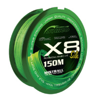 SHIRO - Spletaná šňůra SHIRO X8 - zelená  - 0,13mm - 11,2kg - 150m