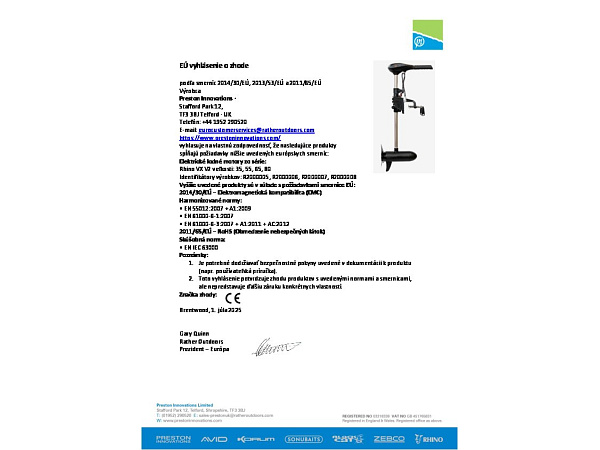 Rhino elektromotor VX 35 V2 Electric Outboard Motor