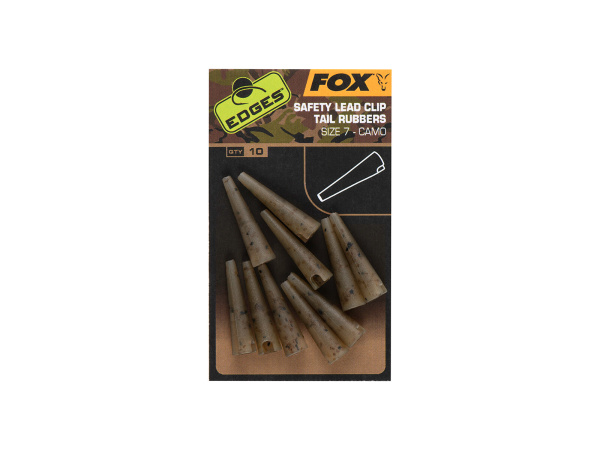 FOX - Převleky Edges Camo Silk Lead Clip Tail Rubbers, Vel. 10