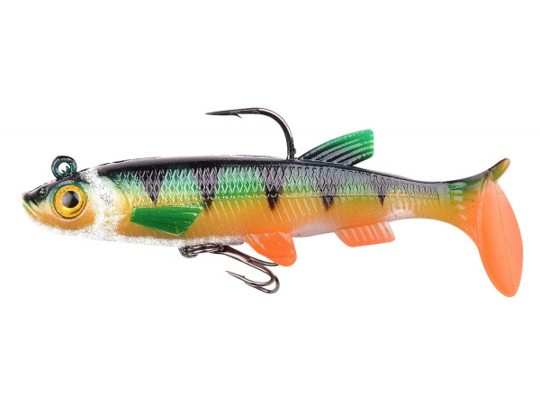 SPRO - Powercatcher Super Natural Baitfish s jigem a háčkem 8cm - Perch Gloss