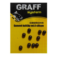 GRAFF - Gumové kuličky silikonové hnědé vel.6