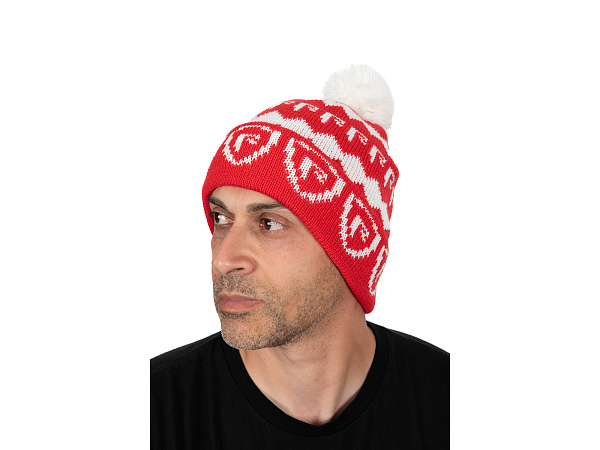 Fox Rage Red & White Bobble Hat